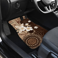 Samoa Siapo Pattern With Brown Hibiscus Car Mats