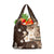 Samoa Siapo Pattern With Brown Hibiscus Grocery Bag