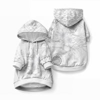 Samoa Siapo Pattern With White Hibiscus Pet Hoodie