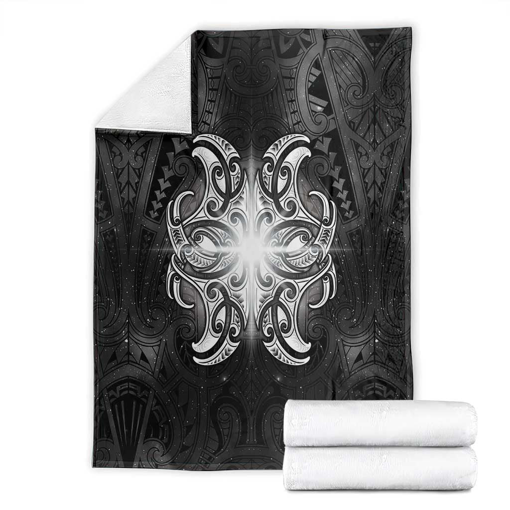 New Zealand Matariki Blanket Maori Moko Black Galaxy