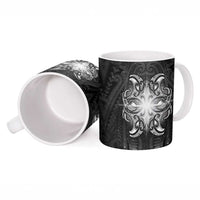 New Zealand Matariki Ceramic Mug Maori Moko Black Galaxy