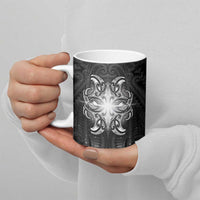 New Zealand Matariki Ceramic Mug Maori Moko Black Galaxy