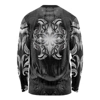 New Zealand Matariki Long Sleeve Shirt Maori Moko Black Galaxy