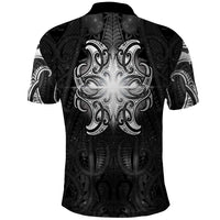 New Zealand Matariki Polo Shirt Maori Moko Black Galaxy