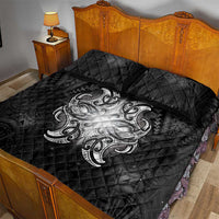 New Zealand Matariki Quilt Bed Set Maori Moko Black Galaxy