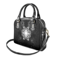 New Zealand Matariki Shoulder Handbag Maori Moko Black Galaxy