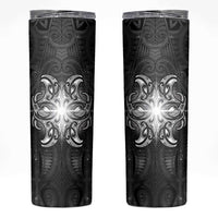 New Zealand Matariki Skinny Tumbler Maori Moko Black Galaxy