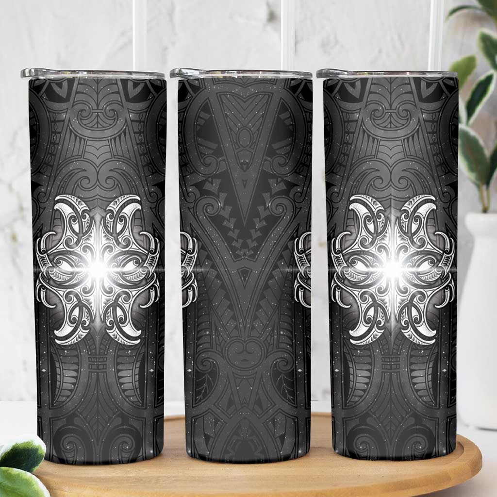 New Zealand Matariki Skinny Tumbler Maori Moko Black Galaxy