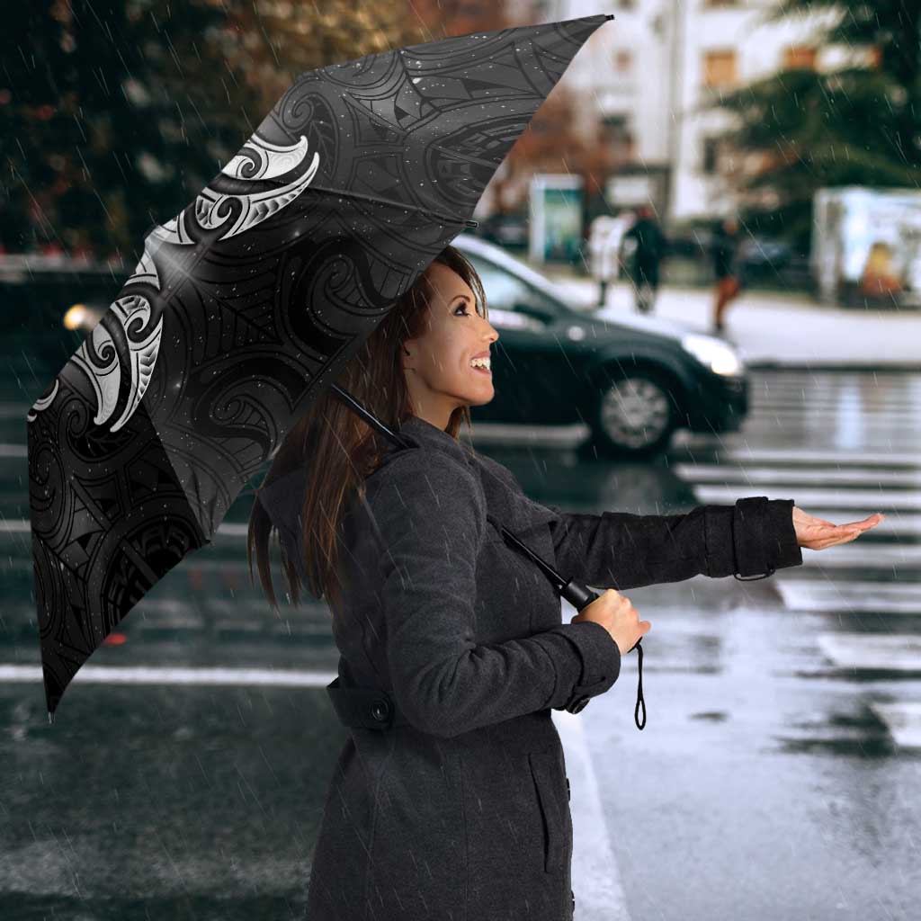 New Zealand Matariki Umbrella Maori Moko Black Galaxy