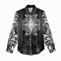 New Zealand Matariki Women Casual Shirt Maori Moko Black Galaxy
