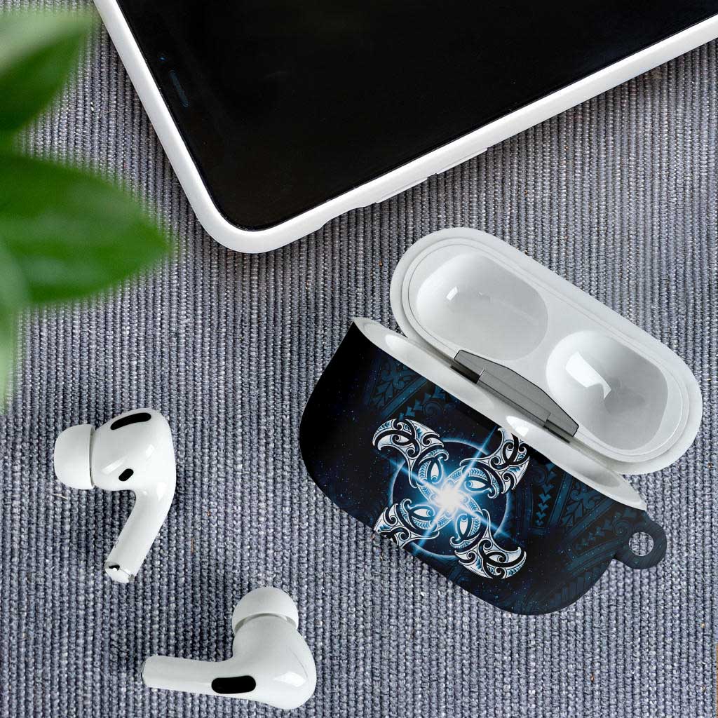 New Zealand Matariki Waita AirPods Case Maori Moko Dark Blue Galaxy