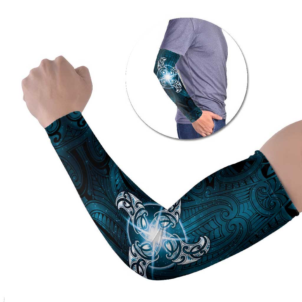 New Zealand Matariki Waita Arm Sleeves Maori Moko Dark Blue Galaxy