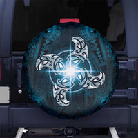 New Zealand Matariki Waita Spare Tire Cover Maori Moko Dark Blue Galaxy