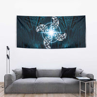 New Zealand Matariki Waita Tapestry Maori Moko Dark Blue Galaxy