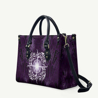 New Zealand Matariki Waipunarangi Leather Bag Maori Moko Purple Galaxy