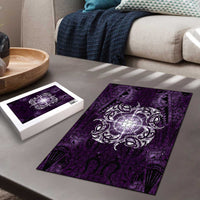 New Zealand Matariki Waipunarangi Puzzle Maori Moko Purple Galaxy