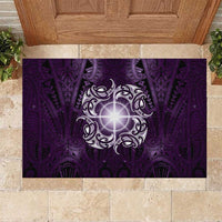 New Zealand Matariki Waipunarangi Rubber Doormat Maori Moko Purple Galaxy