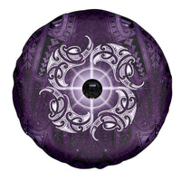 New Zealand Matariki Waipunarangi Spare Tire Cover Maori Moko Purple Galaxy