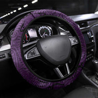 New Zealand Matariki Waipunarangi Steering Wheel Cover Maori Moko Purple Galaxy