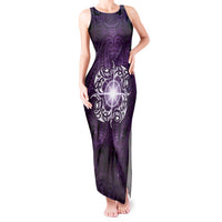 New Zealand Matariki Waipunarangi Tank Maxi Dress Maori Moko Purple Galaxy LT05 Women Purple - Polynesian Pride