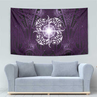 New Zealand Matariki Waipunarangi Tapestry Maori Moko Purple Galaxy