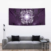 New Zealand Matariki Waipunarangi Tapestry Maori Moko Purple Galaxy