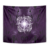 New Zealand Matariki Waipunarangi Tapestry Maori Moko Purple Galaxy