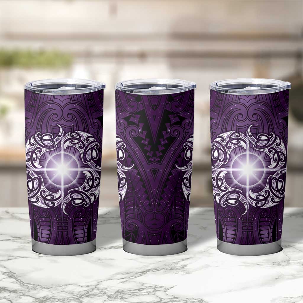 New Zealand Matariki Waipunarangi Tumbler Cup Maori Moko Purple Galaxy