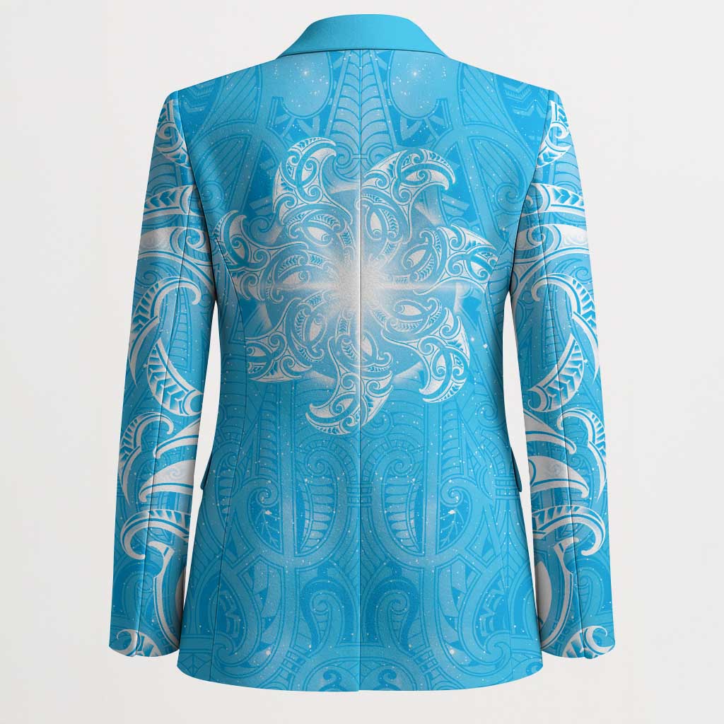 New Zealand Matariki Waiti Blazer Maori Moko Cyan Galaxy
