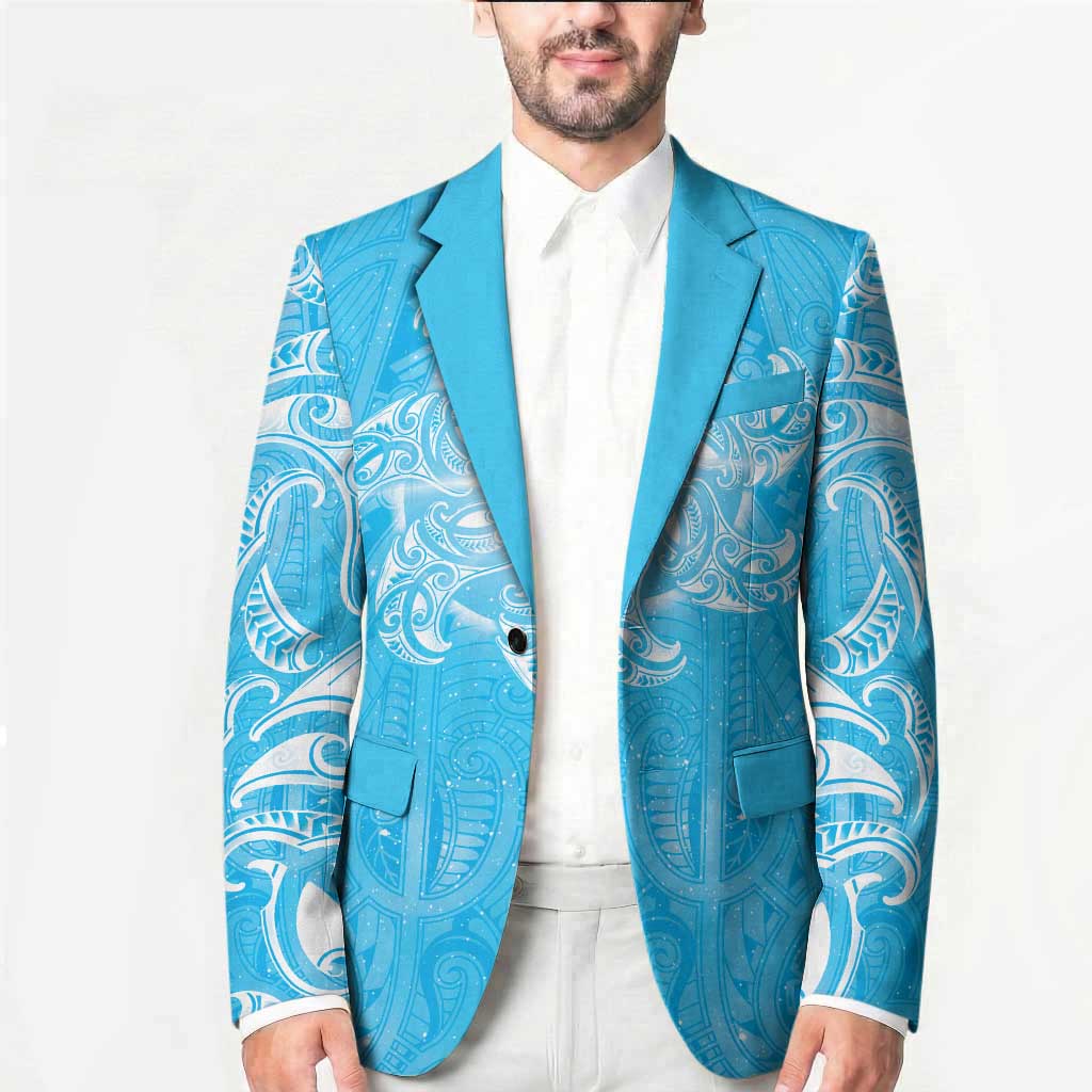 New Zealand Matariki Waiti Blazer Maori Moko Cyan Galaxy