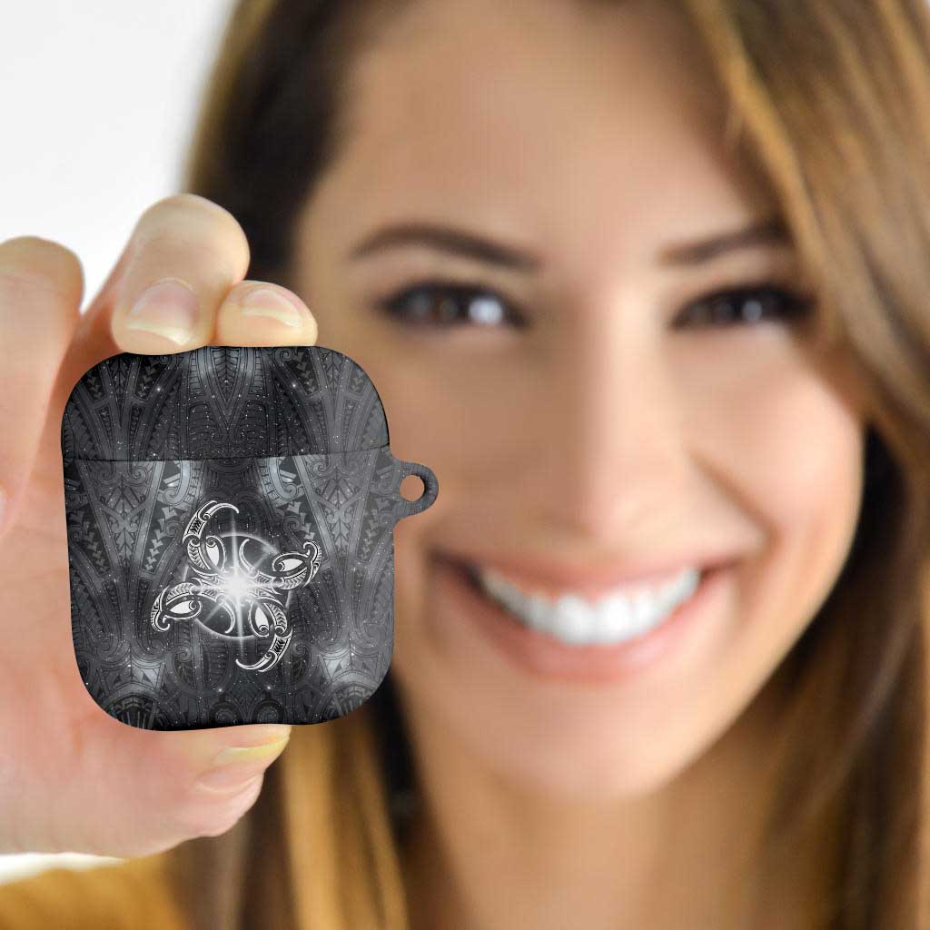 New Zealand Matariki Ururangi AirPods Case Maori Moko Grey Galaxy