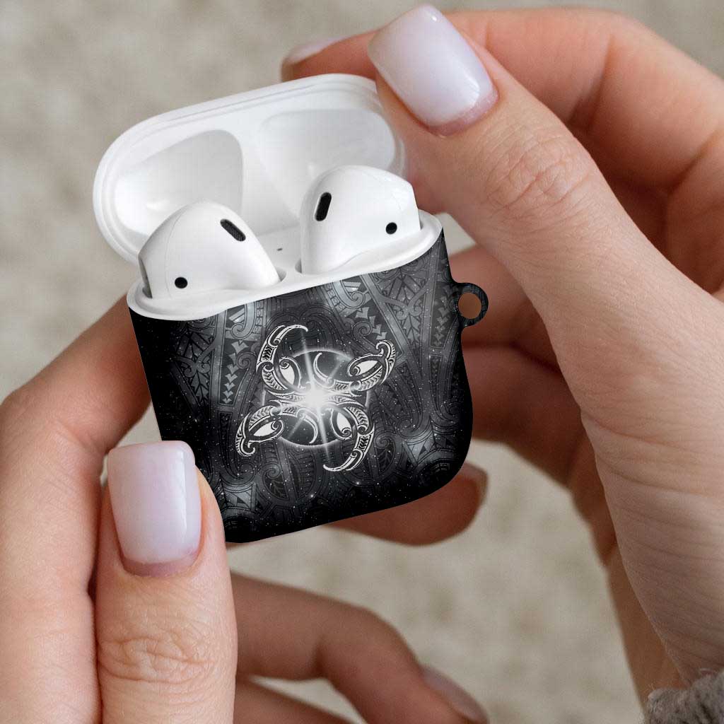 New Zealand Matariki Ururangi AirPods Case Maori Moko Grey Galaxy