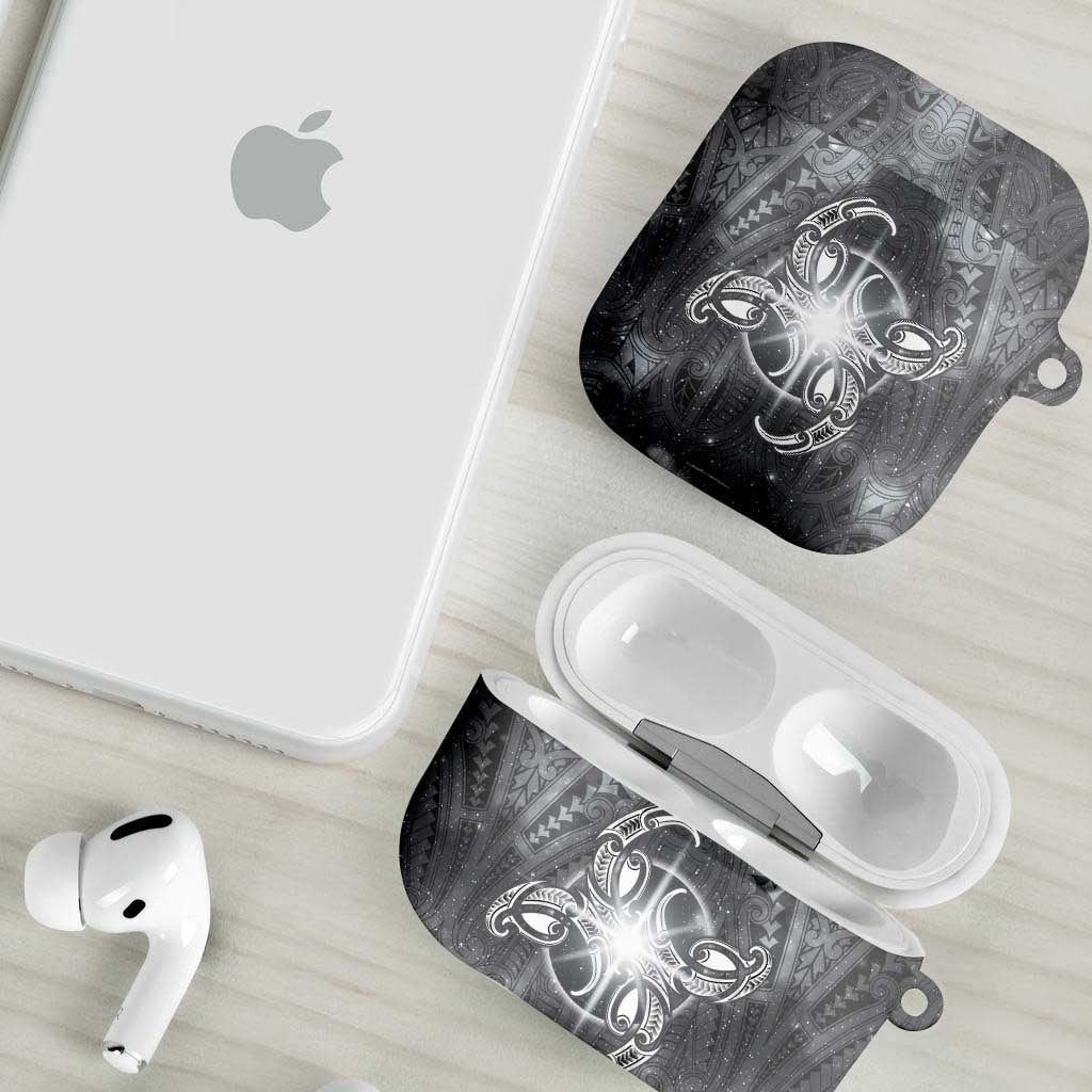 New Zealand Matariki Ururangi AirPods Case Maori Moko Grey Galaxy