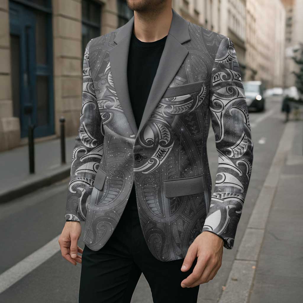 New Zealand Matariki Ururangi Blazer Maori Moko Grey Galaxy