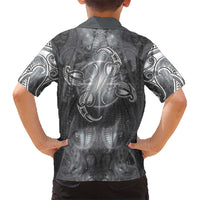 New Zealand Matariki Ururangi Hawaiian Shirt Maori Moko Grey Galaxy