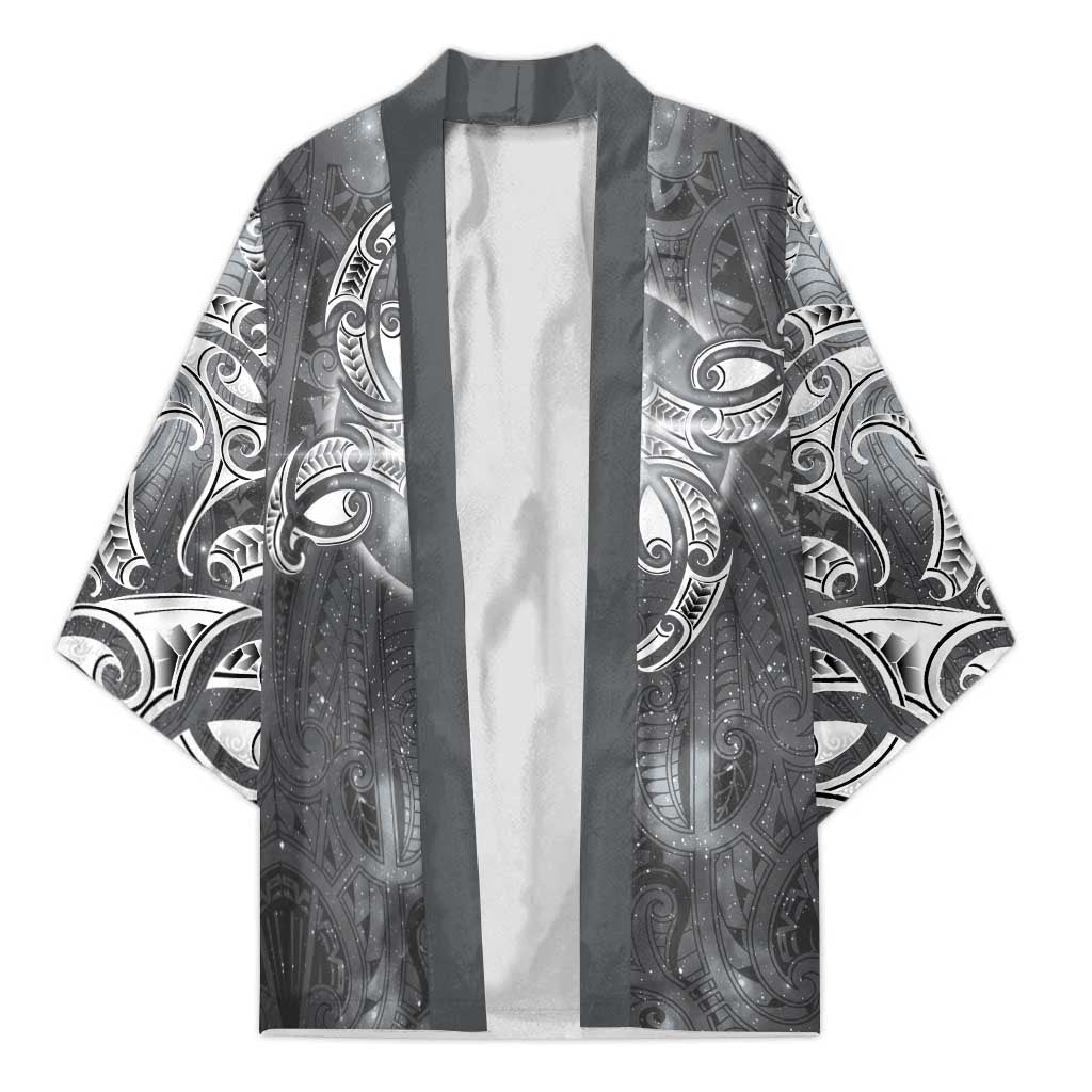 New Zealand Matariki Ururangi Kimono Maori Moko Grey Galaxy