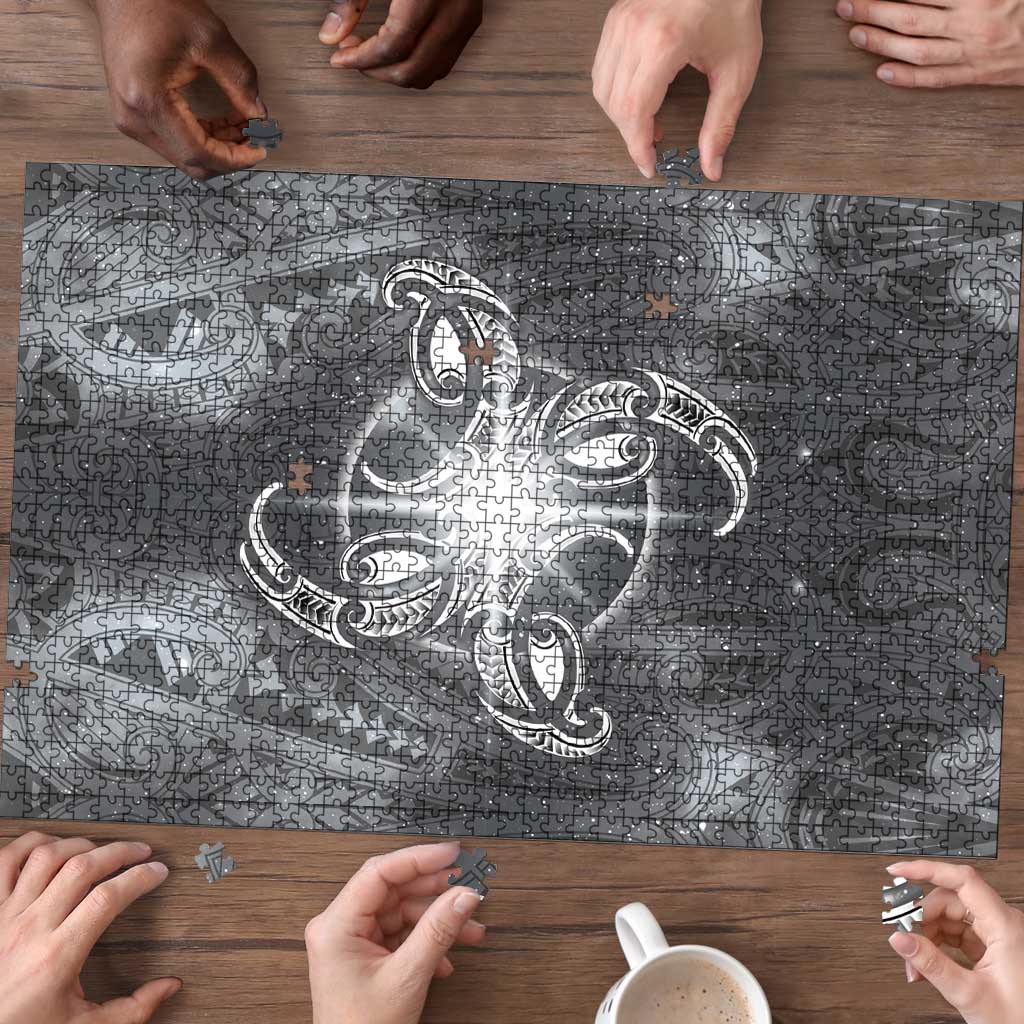 New Zealand Matariki Ururangi Puzzle Maori Moko Grey Galaxy