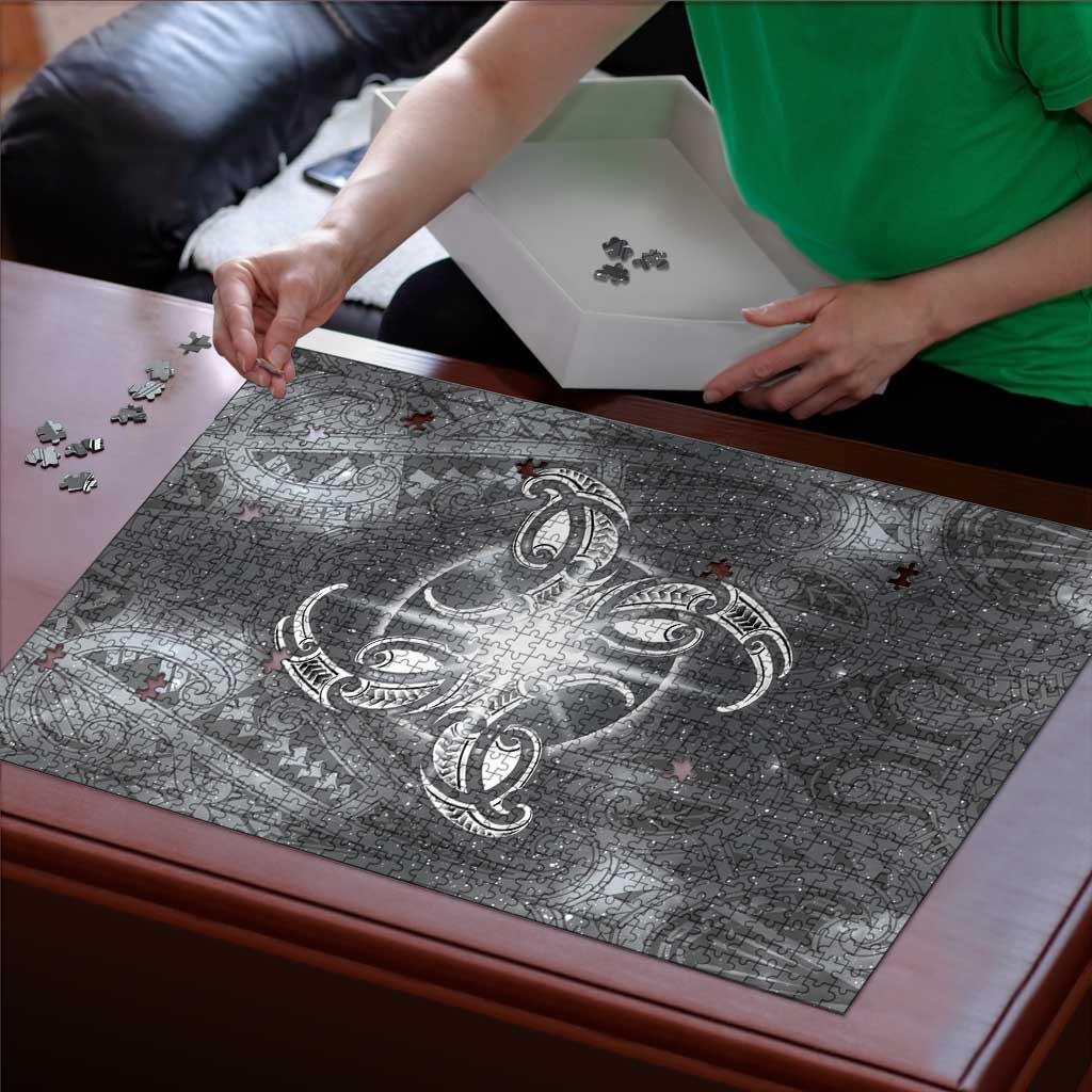 New Zealand Matariki Ururangi Puzzle Maori Moko Grey Galaxy