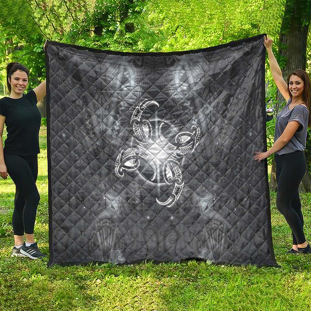 New Zealand Matariki Ururangi Quilt Maori Moko Grey Galaxy LT05 - Polynesian Pride