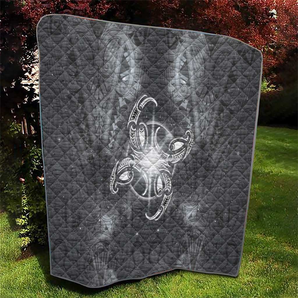 New Zealand Matariki Ururangi Quilt Maori Moko Grey Galaxy LT05 - Polynesian Pride