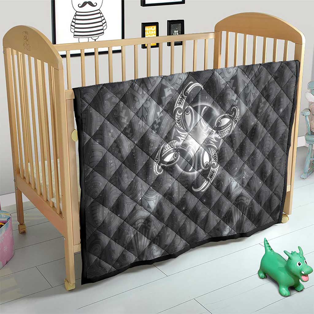 New Zealand Matariki Ururangi Quilt Maori Moko Grey Galaxy LT05 - Polynesian Pride