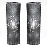 New Zealand Matariki Ururangi Skinny Tumbler Maori Moko Grey Galaxy