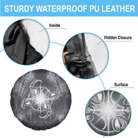 New Zealand Matariki Ururangi Spare Tire Cover Maori Moko Grey Galaxy