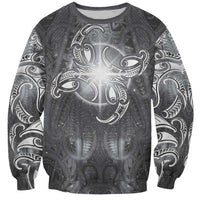 New Zealand Matariki Ururangi Sweatshirt Maori Moko Grey Galaxy