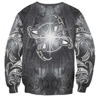 New Zealand Matariki Ururangi Sweatshirt Maori Moko Grey Galaxy