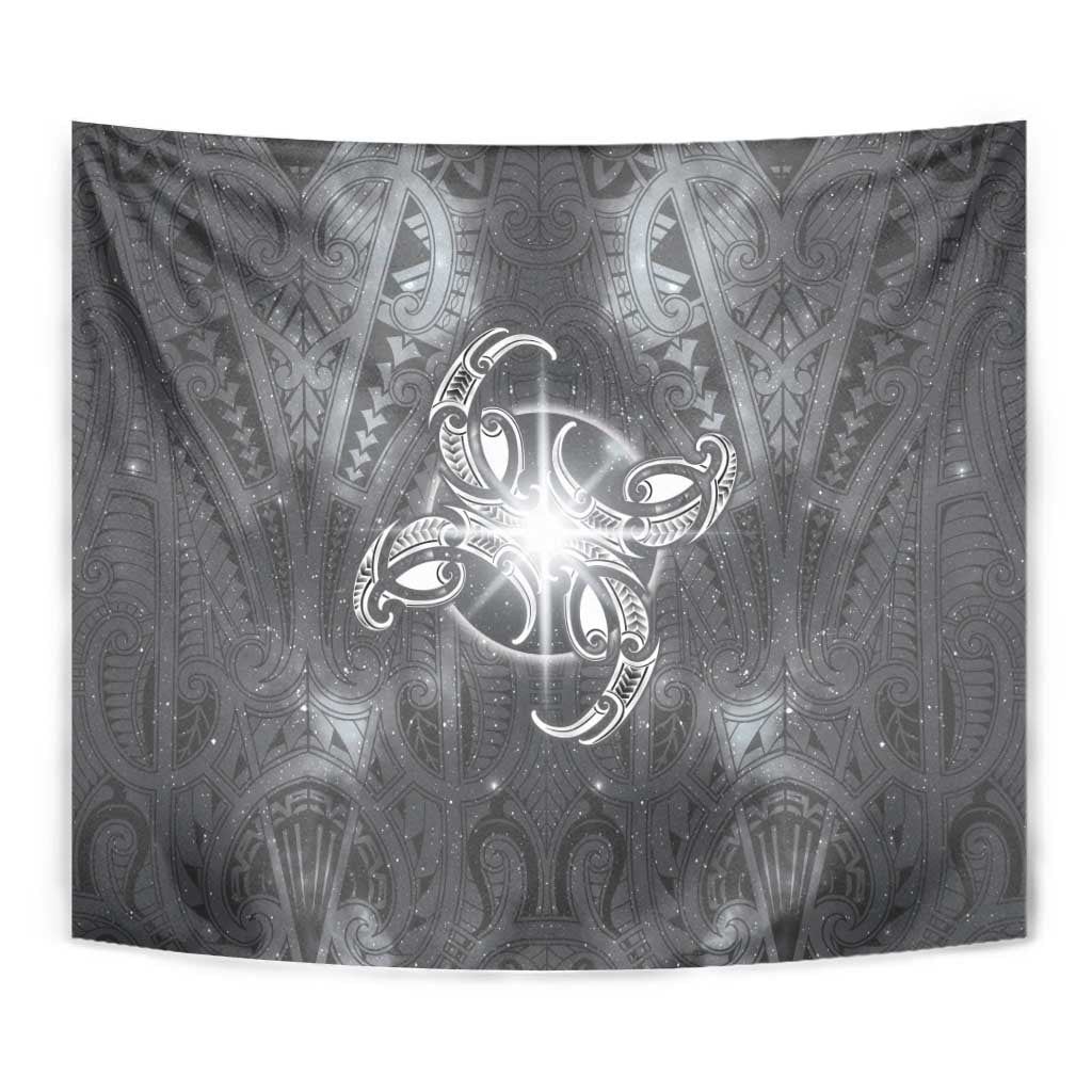 New Zealand Matariki Ururangi Tapestry Maori Moko Grey Galaxy