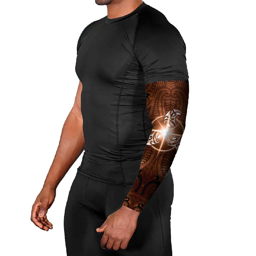 New Zealand Matariki Tupuanuku Arm Sleeves Maori Moko Brown Galaxy