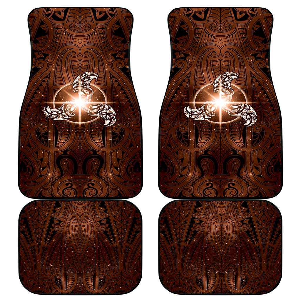 New Zealand Matariki Tupuanuku Car Mats Maori Moko Brown Galaxy