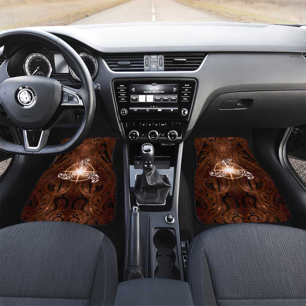 New Zealand Matariki Tupuanuku Car Mats Maori Moko Brown Galaxy