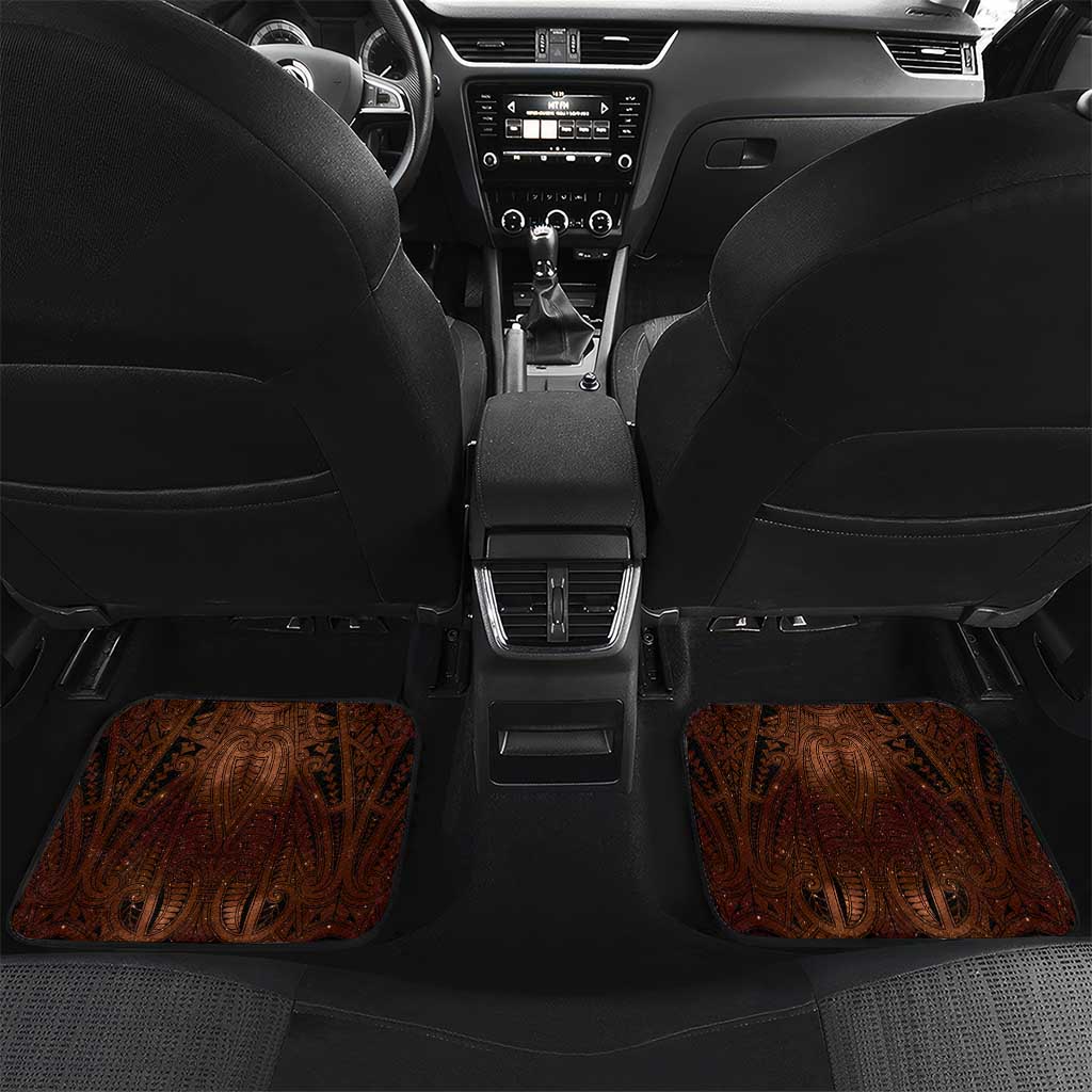 New Zealand Matariki Tupuanuku Car Mats Maori Moko Brown Galaxy